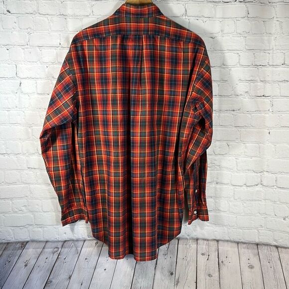 Ralph Lauren Chest Crest Red Plaid Cotton Shirt Size M Medium Long Sleeve - Picture 5 of 7